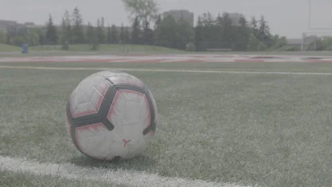 Soccer Ball Closeup Stock Footage 155398991