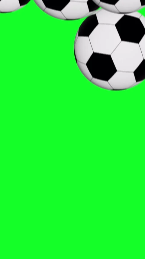 Soccer Ball Corner Bounce Transition Green Screen Animation Video stock 346567162