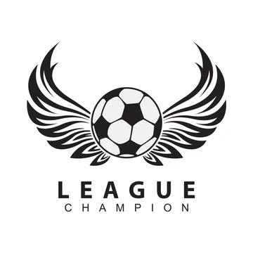 Soccer ball creative design with wings Stock Illustration