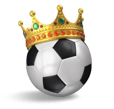 Soccer ball with crown Иллюстрация