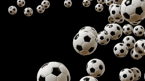 Soccer ball curve falling loop Alpha channel bis 库存影片 98311136