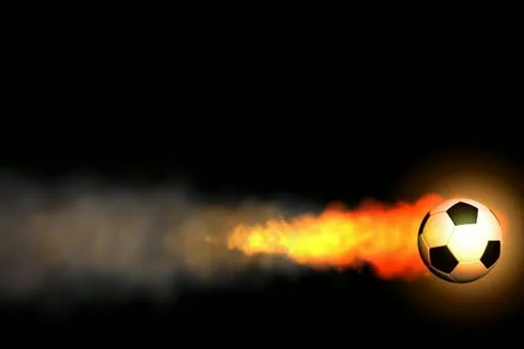 Soccer Ball on Fire Video stock 10873547