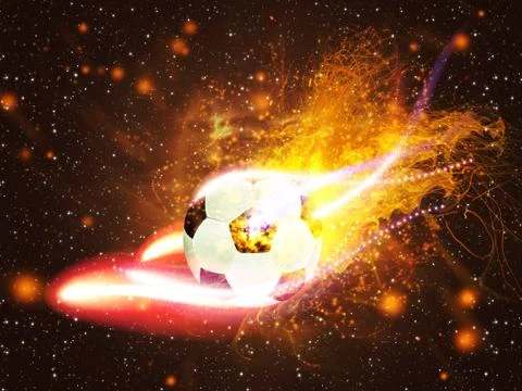 Soccer Ball in Fire イラスト素材