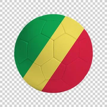 Soccer ball with flag of Congo Illustrazione stock
