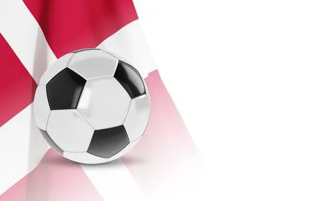 Soccer ball with flag of Denmark Stock Illustration