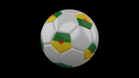 Soccer ball with flag French Guiana, 4k ... | Stock Video | Pond5