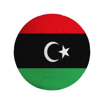 Soccer ball with flag of Libya Stock Illustration