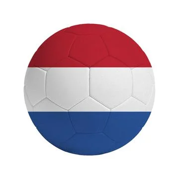 Soccer ball with flag of Netherlands Stock Photos