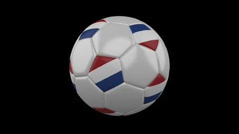 Soccer ball with flag Netherlands,loop alpha Stock Footage 103041555