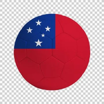 Soccer ball with flag of Samoa Stock Photos