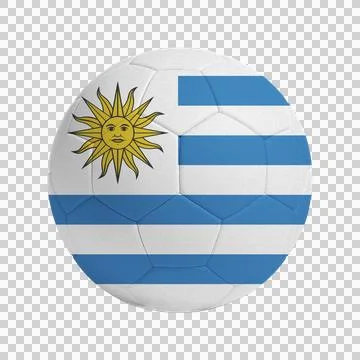 Soccer ball with flag of Uruguay Stock Illustration