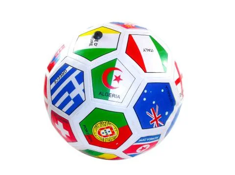 Soccer ball with flags Stock Illustration