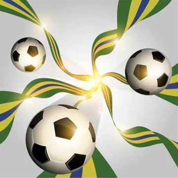 Soccer ball with flags Stock Illustration