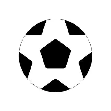 Soccer ball flat icon. Stock Illustration