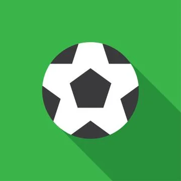 Soccer ball flat icon. Stock Illustration