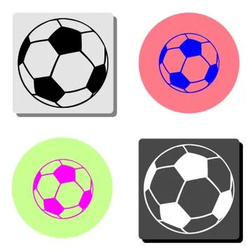 Soccer ball. flat vector icon Stock Illustration