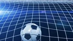 Soccer Ball Flying Into The Goal Net In Stock Video Pond5