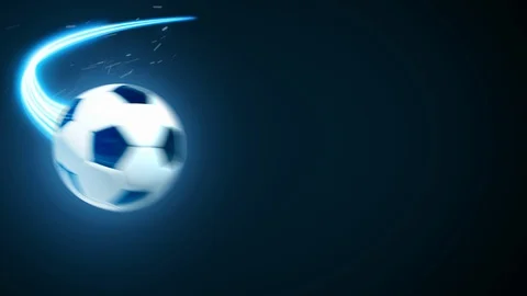 Soccer ball Flying in magic effect energy Video stock 121863275