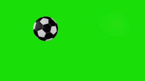 Soccer ball flying towards camera look like goal and transition effect Stockbeeldmateriaal 330332949