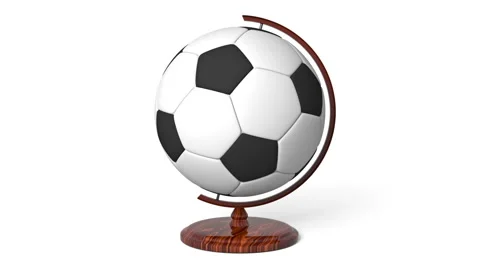 Soccer ball globe rotating, loop Stock Footage 59937131