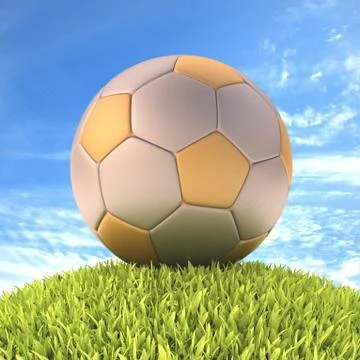 Soccer Ball Gold Silver Illustrazione stock