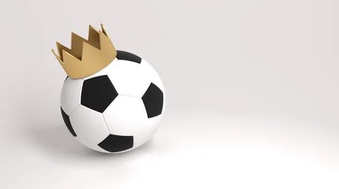 Soccer ball with golden crown Stock Illustration