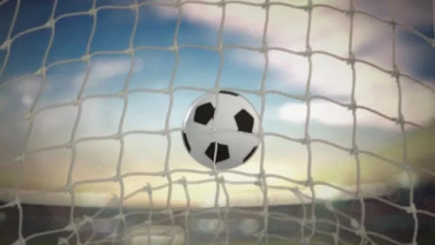Soccer ball on grass ball rolling from left to right in full of grass football s Stock Footage 251408554