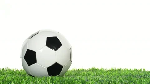 Soccer ball on grass Stock Footage 11406840
