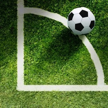 Soccer ball on grass Stock Illustration