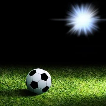 Soccer ball on grass Illustrazione stock
