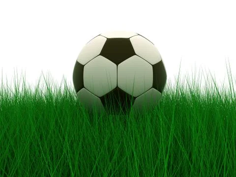 Soccer ball in grass Stock Illustration