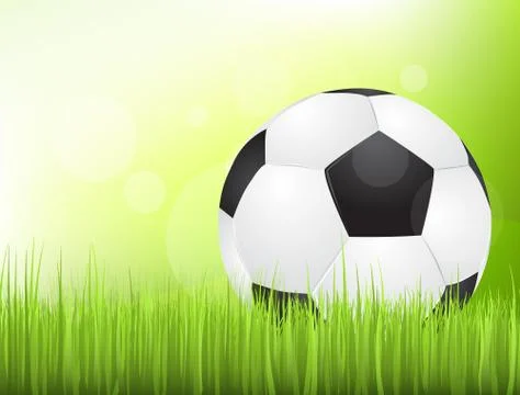 Soccer ball in the grass Stock Illustration