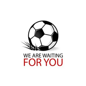 Soccer ball grass logotype Stock Illustration