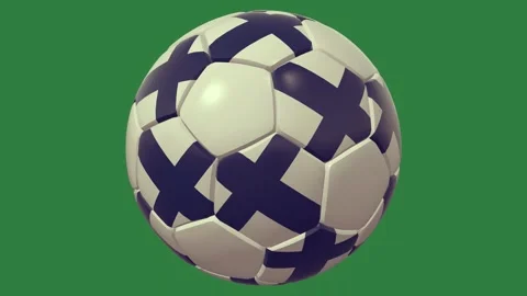 A soccer ball on green background and isolated on green screen background 動画素材 336948990