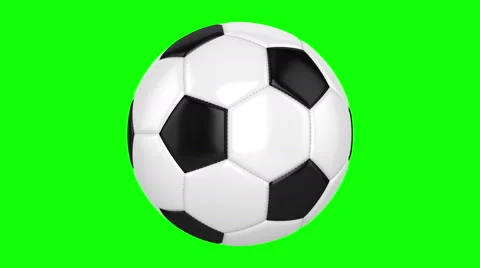 Soccer Ball On A Green Background Stock Footage 40724518