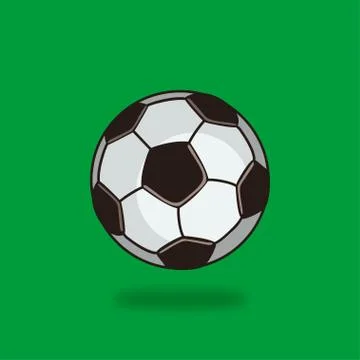 Soccer ball on green background Stock-Illustration