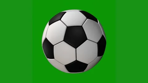 Soccer ball green screen background animated chromakey background creative Stock Footage 314065005