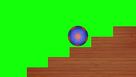 Soccer Ball Horizontal 16:9 Green Screen Stock-Footage 340460960