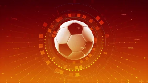Soccer ball hud screen Stock Footage 200888345