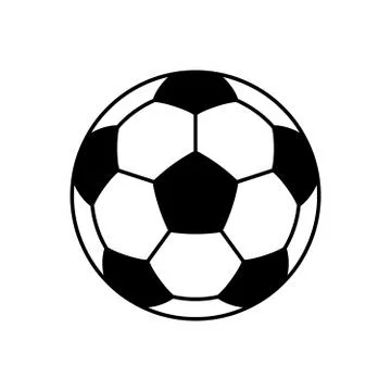 Soccer ball icon Flat vector Stock Illustration