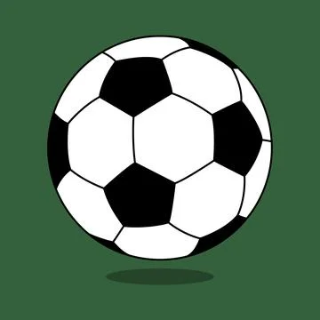 Soccer ball icon flat vector illustration on background. Illustrazione stock