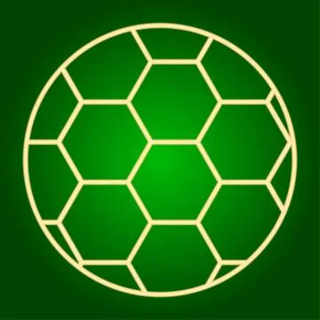 Soccer ball icon. Thin lines. Stock Illustration