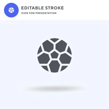 Soccer Ball icon vector, filled flat sign, solid pictogram isolated on white イラスト素材