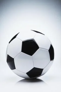 Soccer ball isolated gradient background Stock Photos