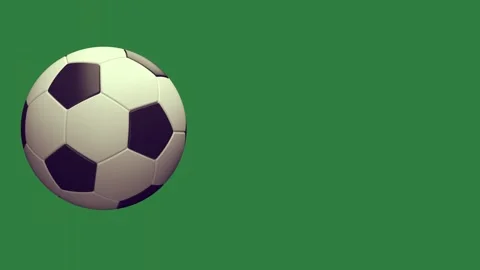 Soccer ball on isolated on green screen background Видео 336948890