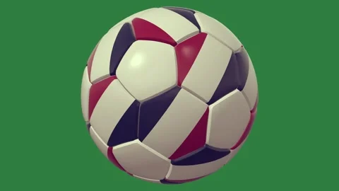 A soccer ball isolated on green screen background Видео 336948997
