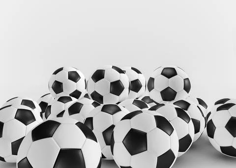 Soccer ball isolated on white background. 3d render Stock Illustration