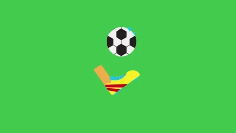 Soccer Ball Kick Green Screen Widescreen Stock-Footage 344765365