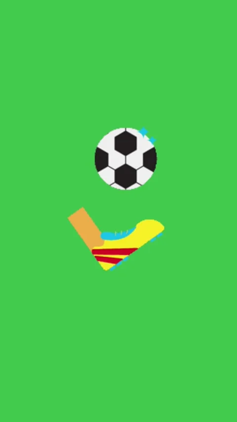 Soccer Ball Kick Green Screen Vertical Stock-Footage 344765368