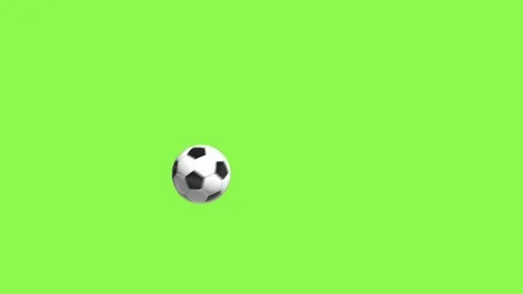 Soccer ball kick throw in Motion on Green Screen Video stock 121863297